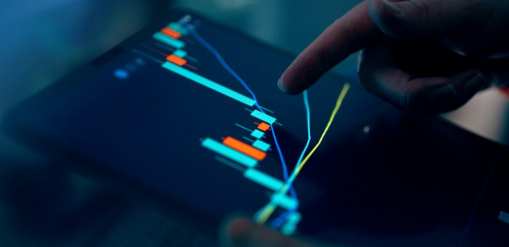 Bitcoin price chart holding support levels during stock market volatility