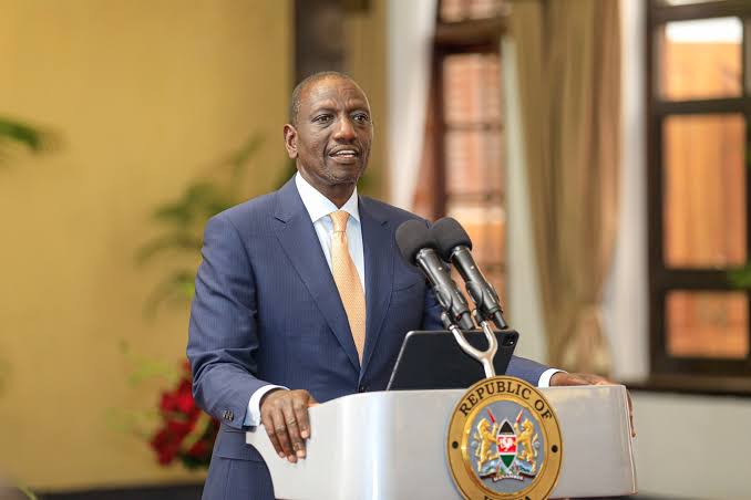 President William Ruto addressing an audience